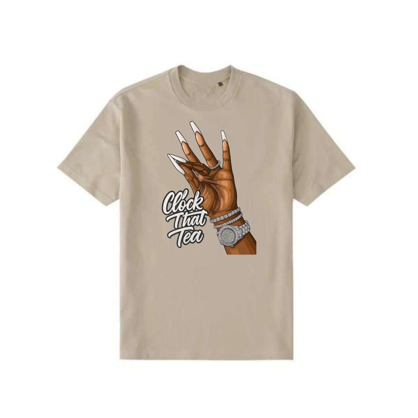 NEW! Women's Urban Wear [Clock That Tea] Dri Ease T Shirt
