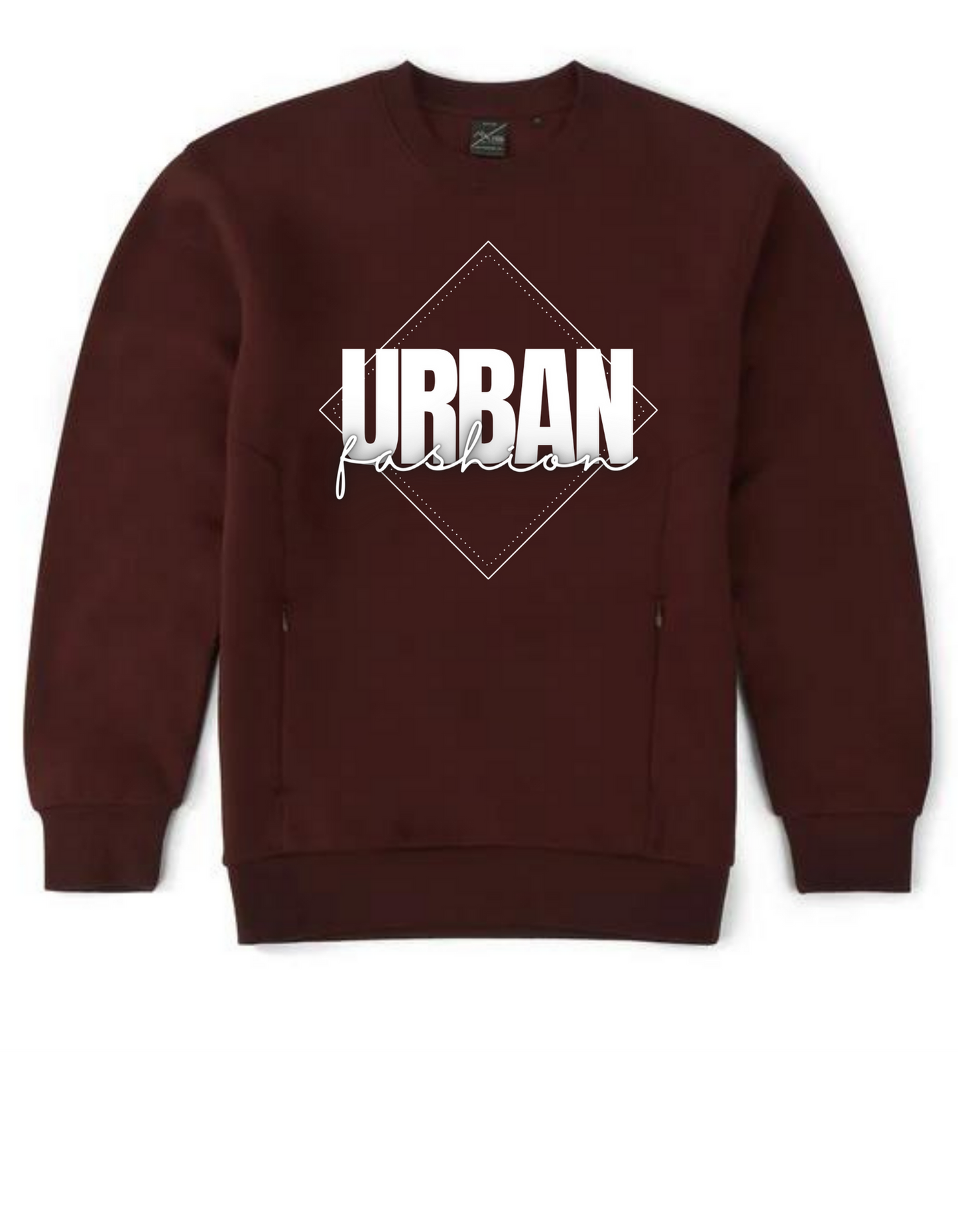 NEW! Urban Wear Fashion Unisex Crew Neck With Invisible Zip