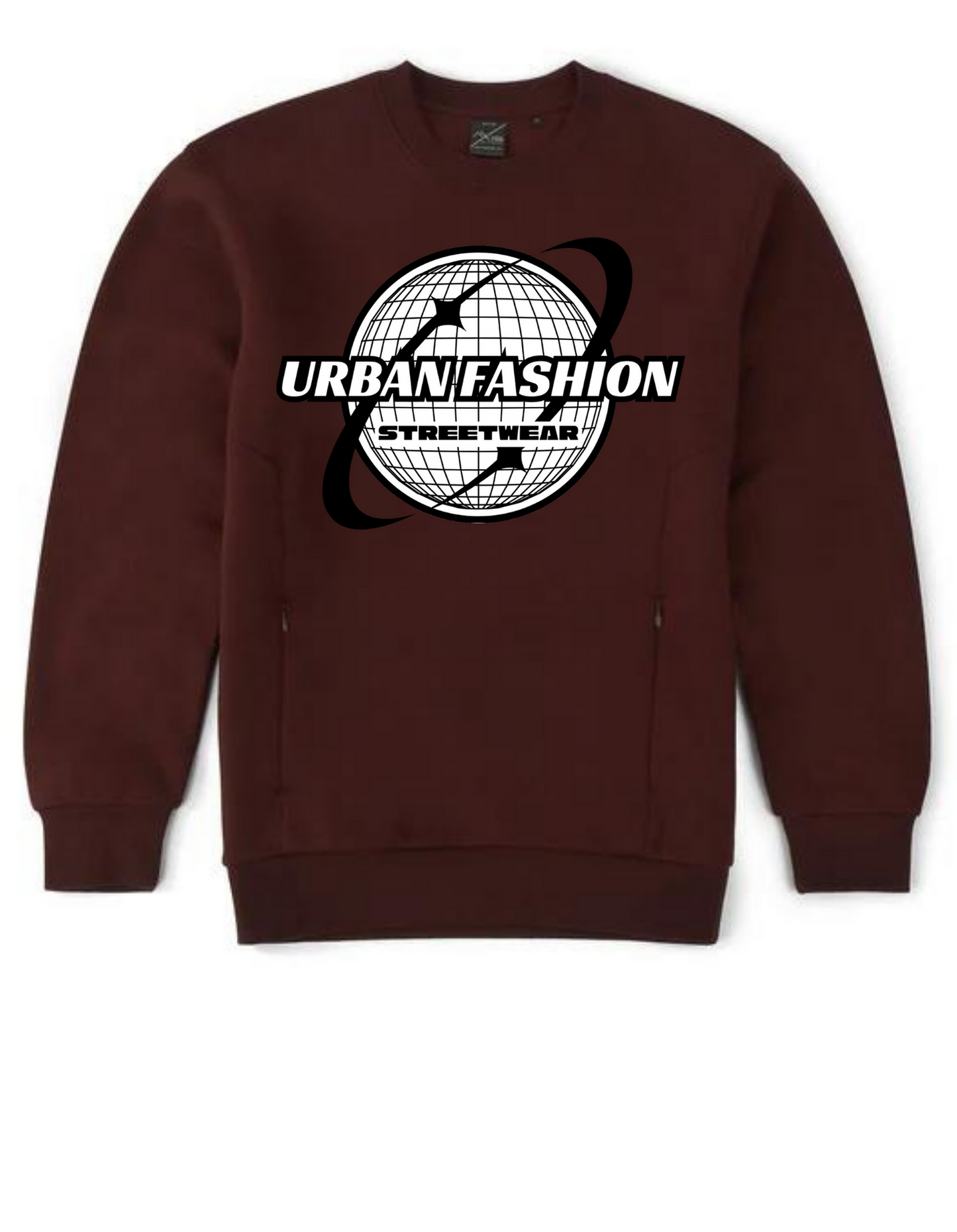 NEW! Urban Wear Fashion Unisex Crew Neck With Invisible Zip