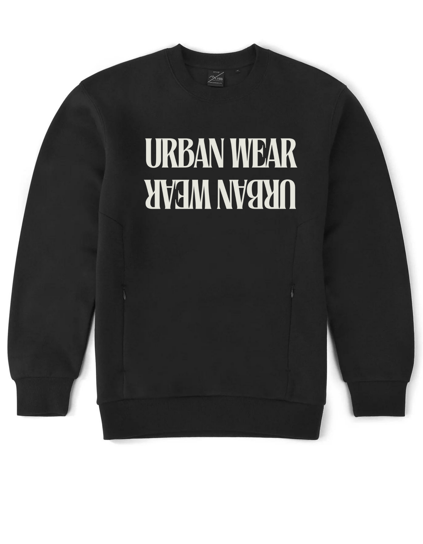 NEW! Bold! Urban Wear Clothing Apparel Unisex Crew Neck With Invisible Pocket Zip