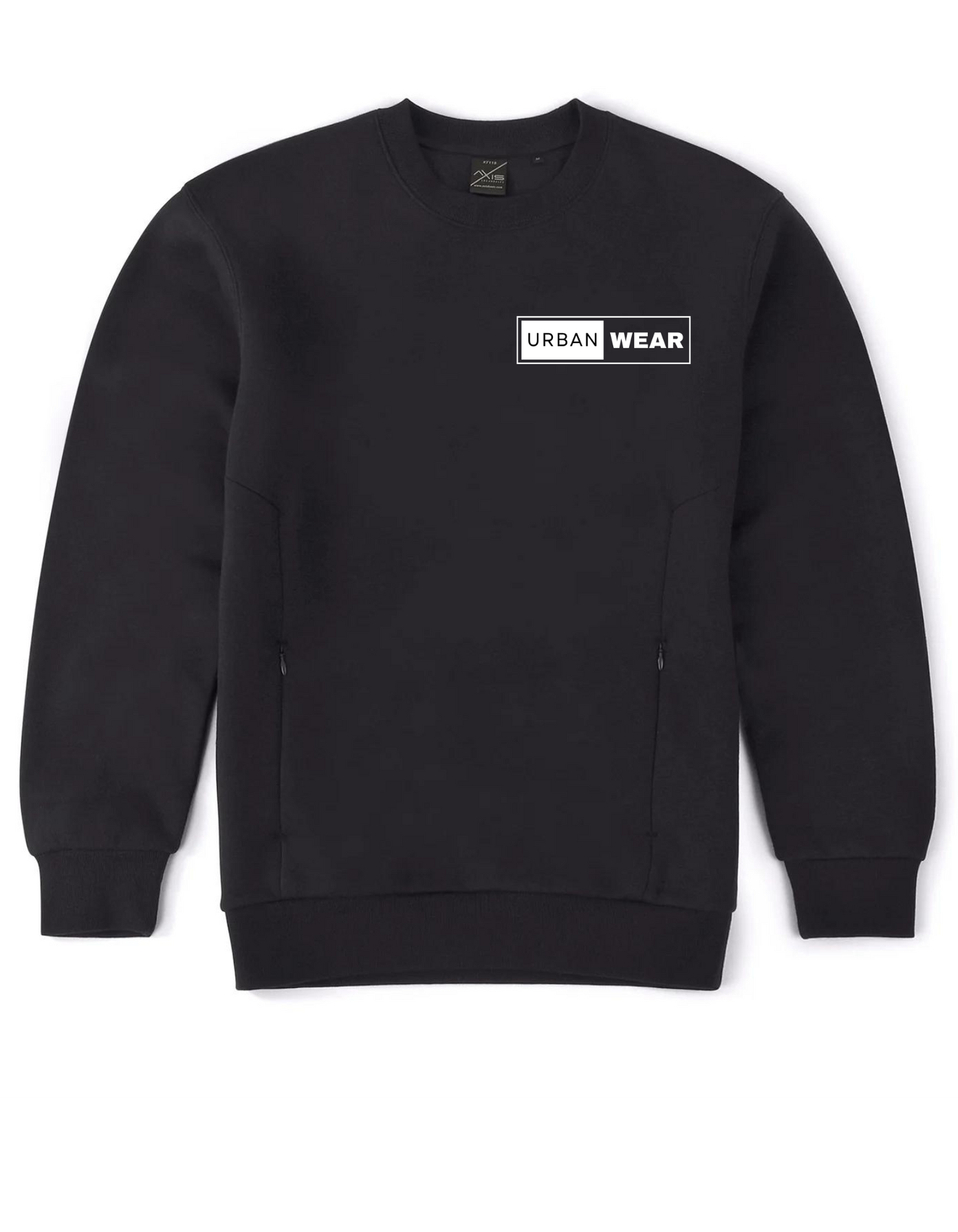 NEW! URBAN-WEAR Clothing Apparel Crew Neck With Invisible Zip Pockets