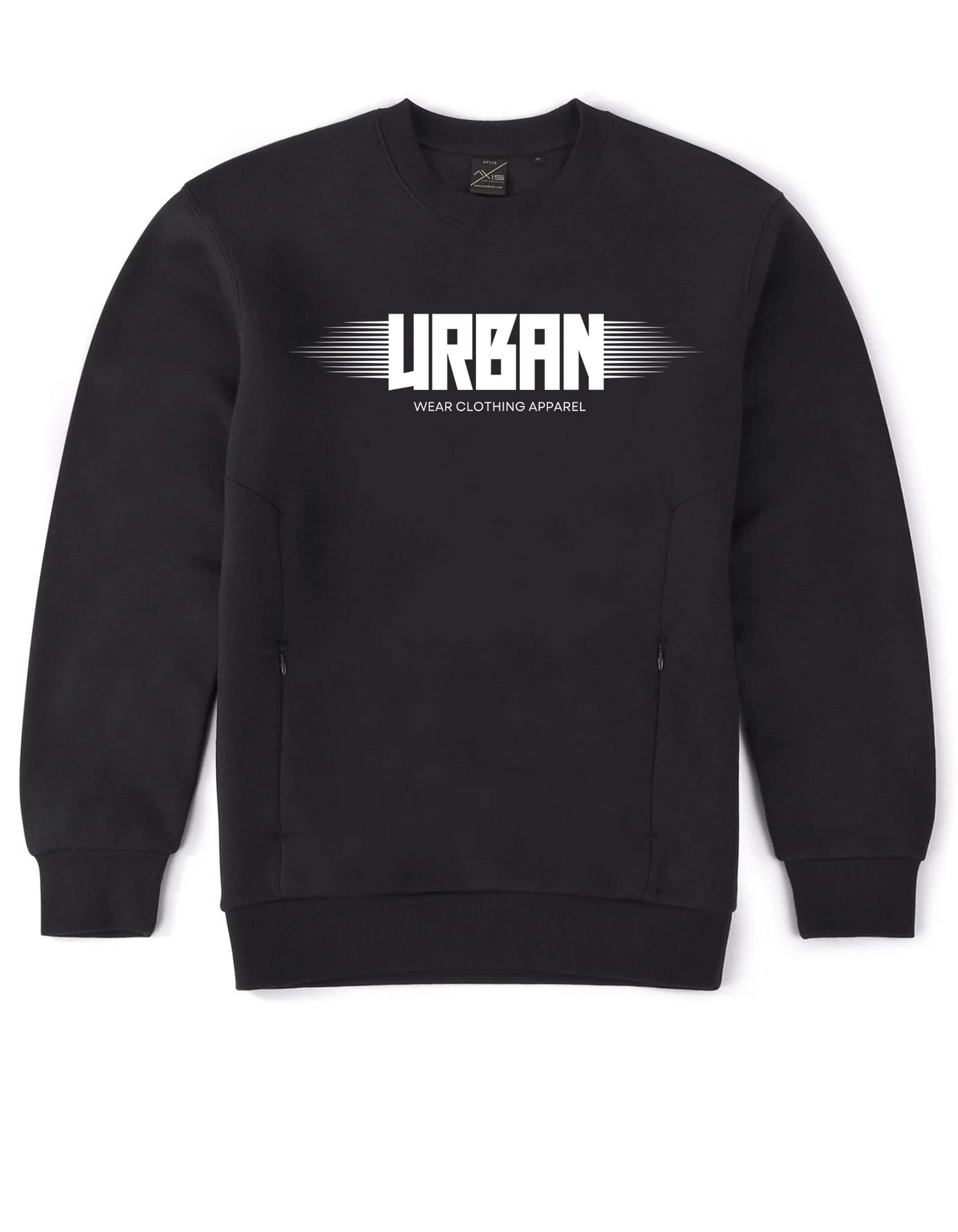 NEW! BOLD URBAN WEAR CLOTHING APPAREL - Unisex Crew Neck With Invisible Pocket Zip