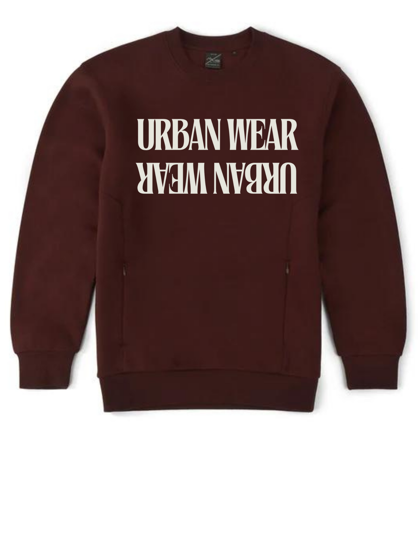 NEW! Bold! Urban Wear Clothing Apparel Unisex Crew Neck With Invisible Pocket Zip